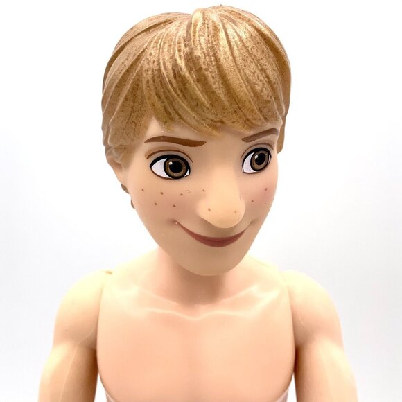 Hasbro Disney Frozen Prince Kristoff 11" Doll Nude Molded Blonde Hair Brown Eyes - Picture 2 of 11